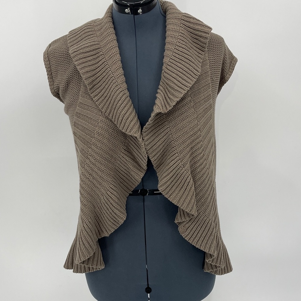 Bandolino Taupe Knit Sweater Vest WOMENS SIZE M